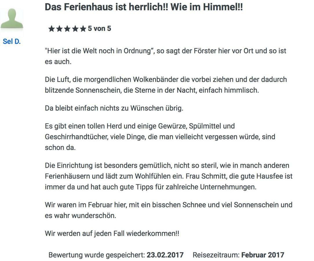 Wie Im Himmel Hatzfeld Ngoại thất bức ảnh